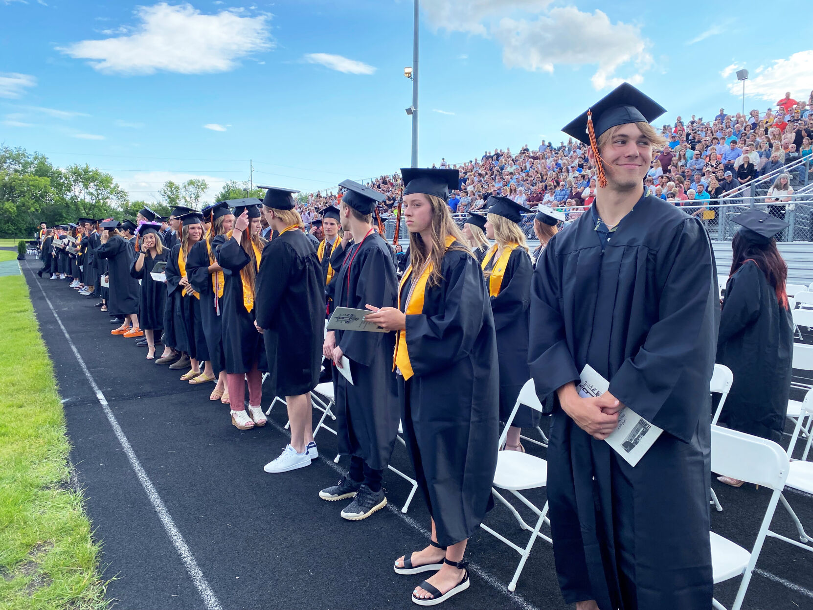 Burlington High School graduate Brady Bjurstrom at 2022 commencement